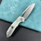 KUBEY KU291M Vagrant Liner Lock Folding Knife Jade G10 Handle  3.1" Sandblast  14C28N