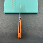 KUBEY Knife KU402F Hamster Linerlock Tan 14C28N Folding Knife