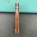 KUBEY Knife KU402F Hamster Linerlock Tan 14C28N Folding Knife
