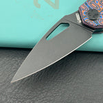 KUBEY Knife KU122 Coeus Linerlock Black Nebula Micarta  14C28N Folding Knife