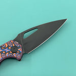 KUBEY Knife KU122 Coeus Linerlock Black Nebula Micarta  14C28N Folding Knife
