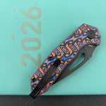 KUBEY Knife KU122 Coeus Linerlock Black Nebula Micarta  14C28N Folding Knife