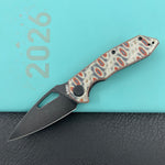 KUBEY Knife KU122 Coeus Linerlock Green Nebula Micarta  14C28N Folding Knife
