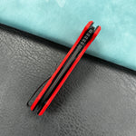 KUBEY knife KU291K Vagrant Liner Lock Folding Knife Red G10 Handle  3.1" Blackwashed  14C28N