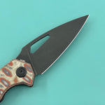 KUBEY Knife KU122 Coeus Linerlock Green Nebula Micarta  14C28N Folding Knife