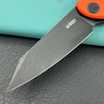 KUBEY Knife KU158V Flash Linerlock Black Orange 14C28N Folding Knife