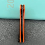 KUBEY Knife KU158V Flash Linerlock Black Orange 14C28N Folding Knife