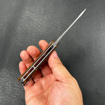 KUBEY KU291Q Vagrant Liner Lock Folding Knife  Ultem Handle  3.1" Sandblast  14C28N