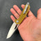 KUBEY KU291 Vagrant Liner Lock Folding Knife  Ultem Handle  3.1" Sandblast  14C28N