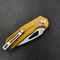 KUBEY KU122P Coeus Liner Lock Thumb Open Folding Knife Ultem Handle Kitchen knives 3.11" Bead Blasted D2