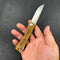 KUBEY KU2102 Akino Lockback Pocket Folding Knife Ultem Handle 3.15" Bead Blasted Sandvik 14C28N