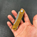 KUBEY KU2102 Akino Lockback Pocket Folding Knife Ultem Handle 3.15" Bead Blasted Sandvik 14C28N
