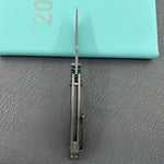 KB KNIVES KB466C Coronado Folding Knife DLC Titanium Handle 3.46" Belt Satin Vanax Blade