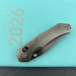 KB KNIVES KB466C Coronado Folding Knife DLC Titanium Handle 3.46" Belt Satin Vanax Blade