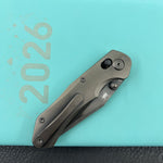 KB KNIVES KB466C Coronado Folding Knife DLC Titanium Handle 3.46" Belt Satin Vanax Blade