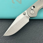 KB KNIVES KB466A Coronado Folding Knife Sandblasting Titanium Handle 3.46" Belt Satin Vanax Blade