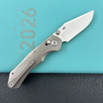 KB KNIVES KB466A Coronado Folding Knife Sandblasting Titanium Handle 3.46" Belt Satin Vanax Blade