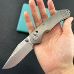 KB KNIVES KB466A Coronado Folding Knife Sandblasting Titanium Handle 3.46" Belt Satin Vanax Blade
