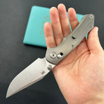 KB KNIVES KB466A Coronado Folding Knife Sandblasting Titanium Handle 3.46" Belt Satin Vanax Blade