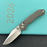 KB KNIVES KB466B Coronado Folding Knife Flame Titanium Handle 3.46" Belt Satin Vanax Blade