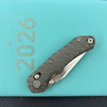 KB KNIVES KB466B Coronado Folding Knife Flame Titanium Handle 3.46" Belt Satin Vanax Blade