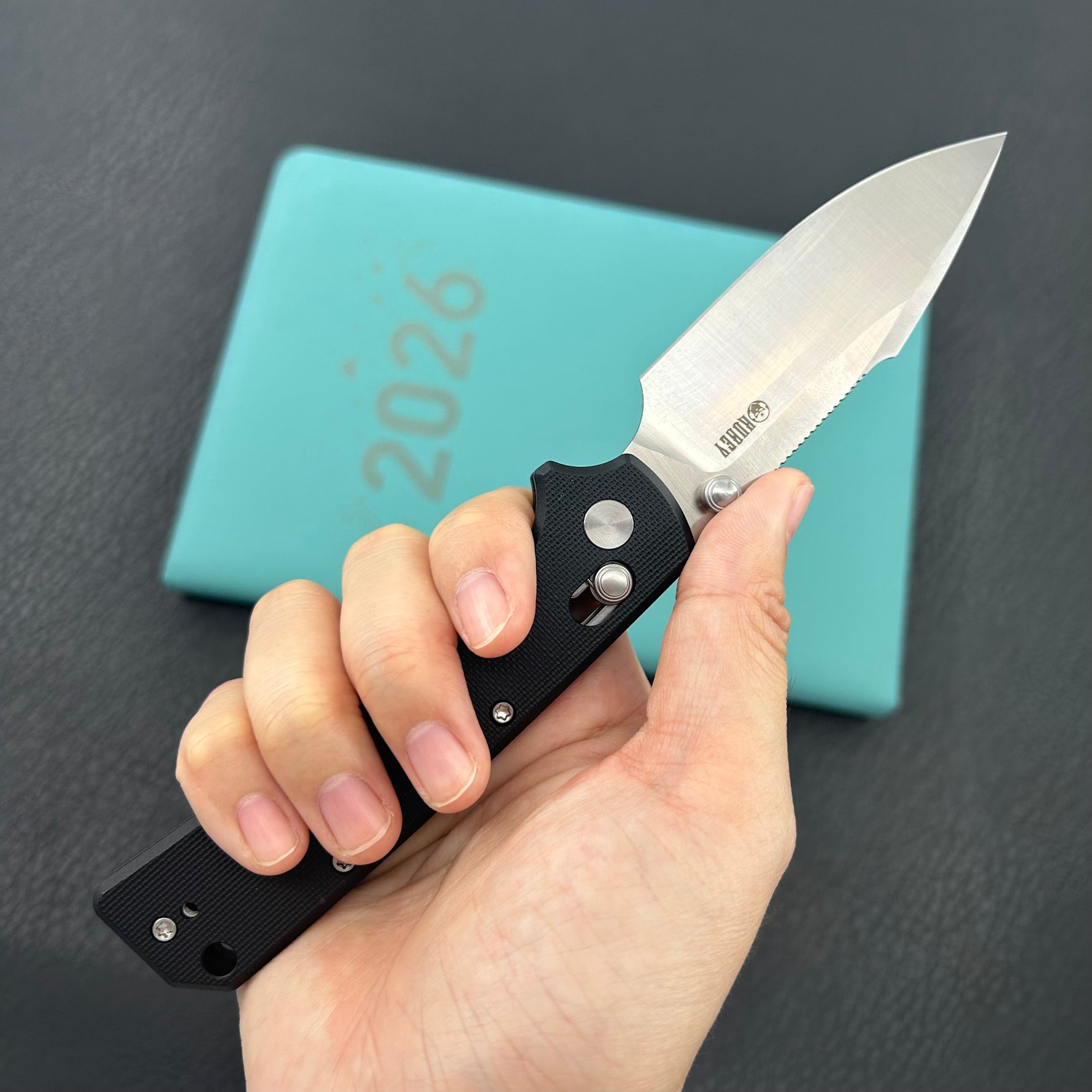 KUBEY Knife KU506A Vector Crossbar Lock Black  D2 Folding Knife