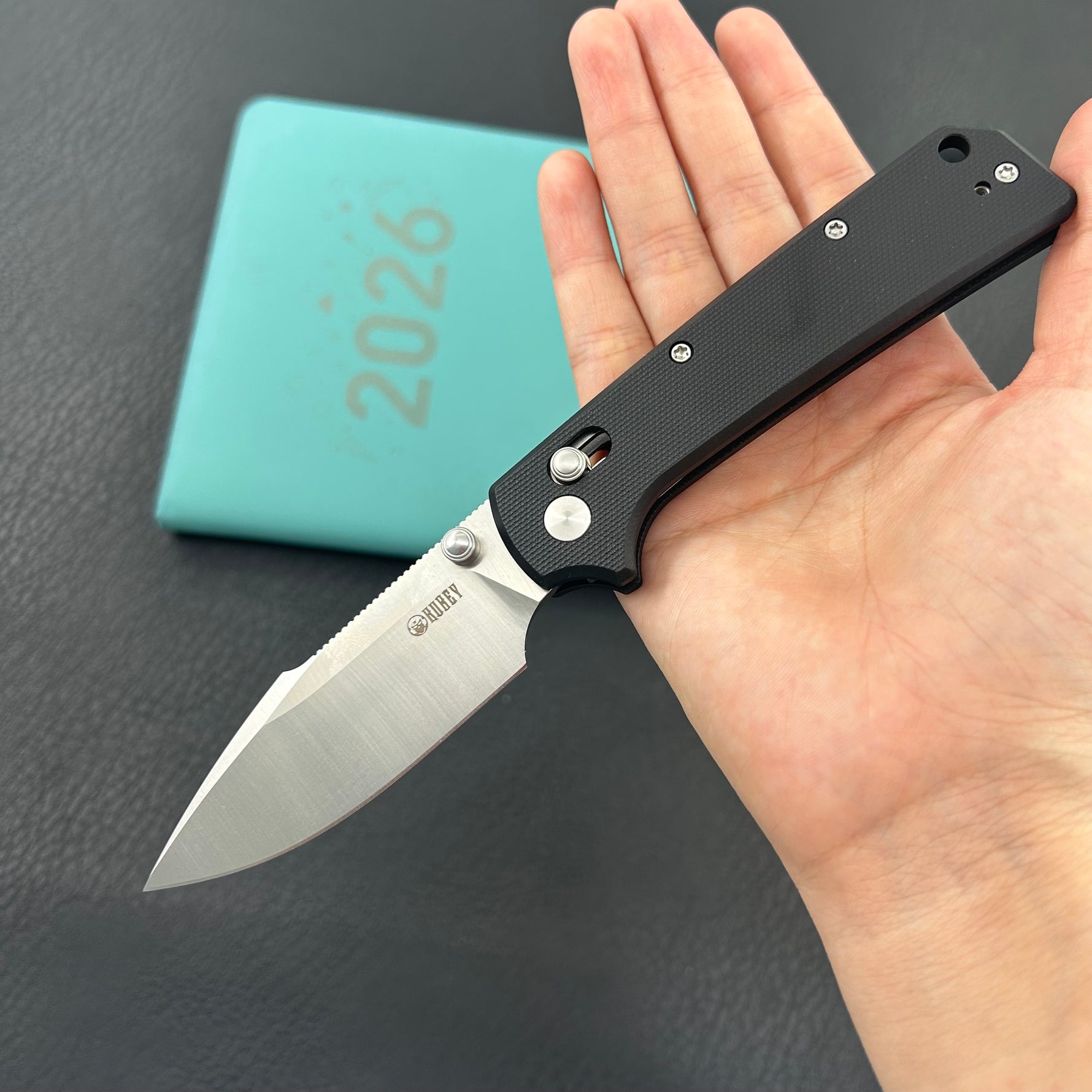 KUBEY Knife KU506A Vector Crossbar Lock Black  D2 Folding Knife