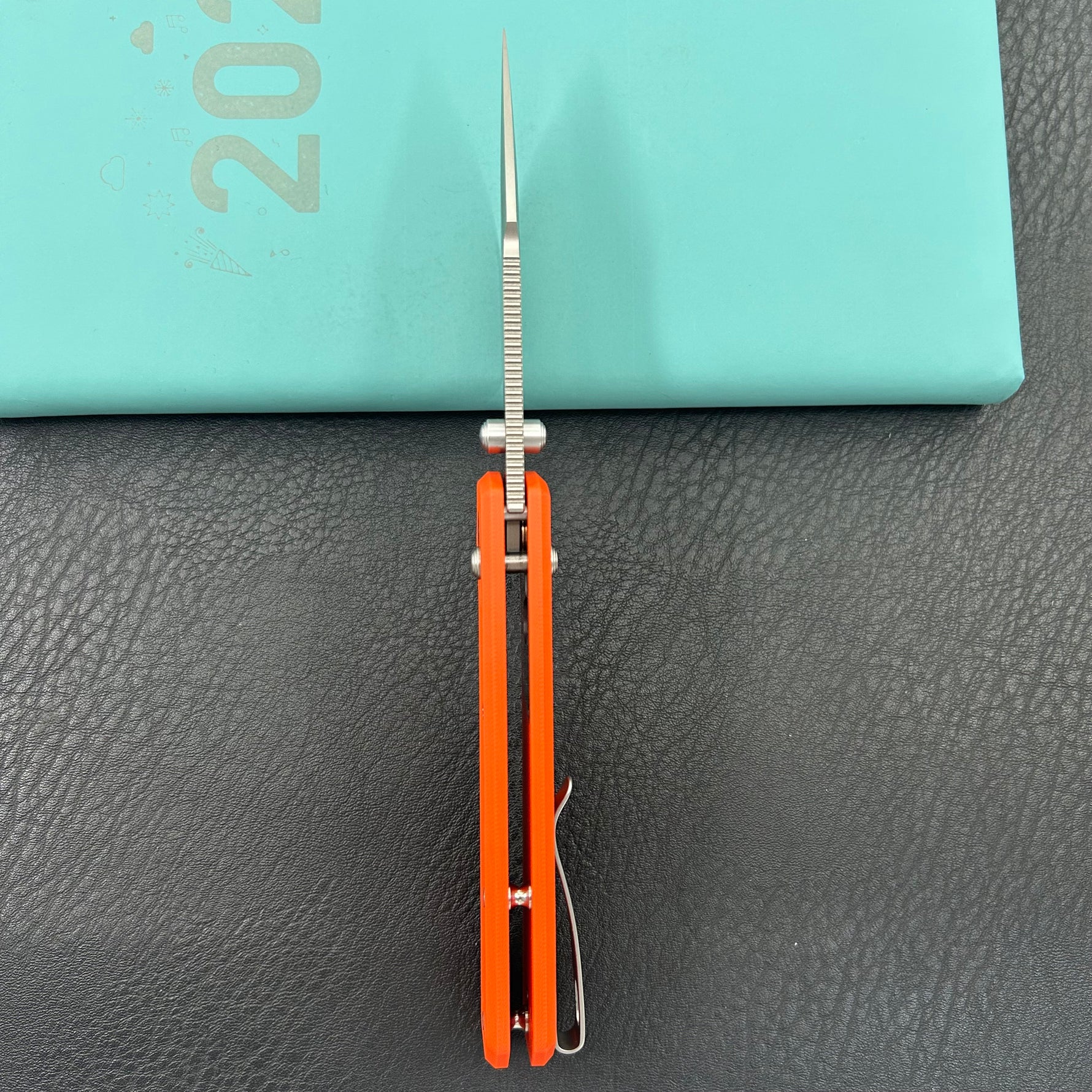 KUBEY Knife KU506B Vector Crossbar Lock Orange  D2 Folding Knife