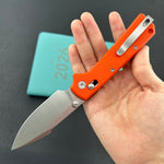 KUBEY Knife KU506B Vector Crossbar Lock Orange  D2 Folding Knife