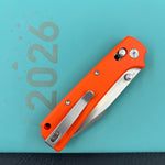 KUBEY Knife KU506B Vector Crossbar Lock Orange  D2 Folding Knife