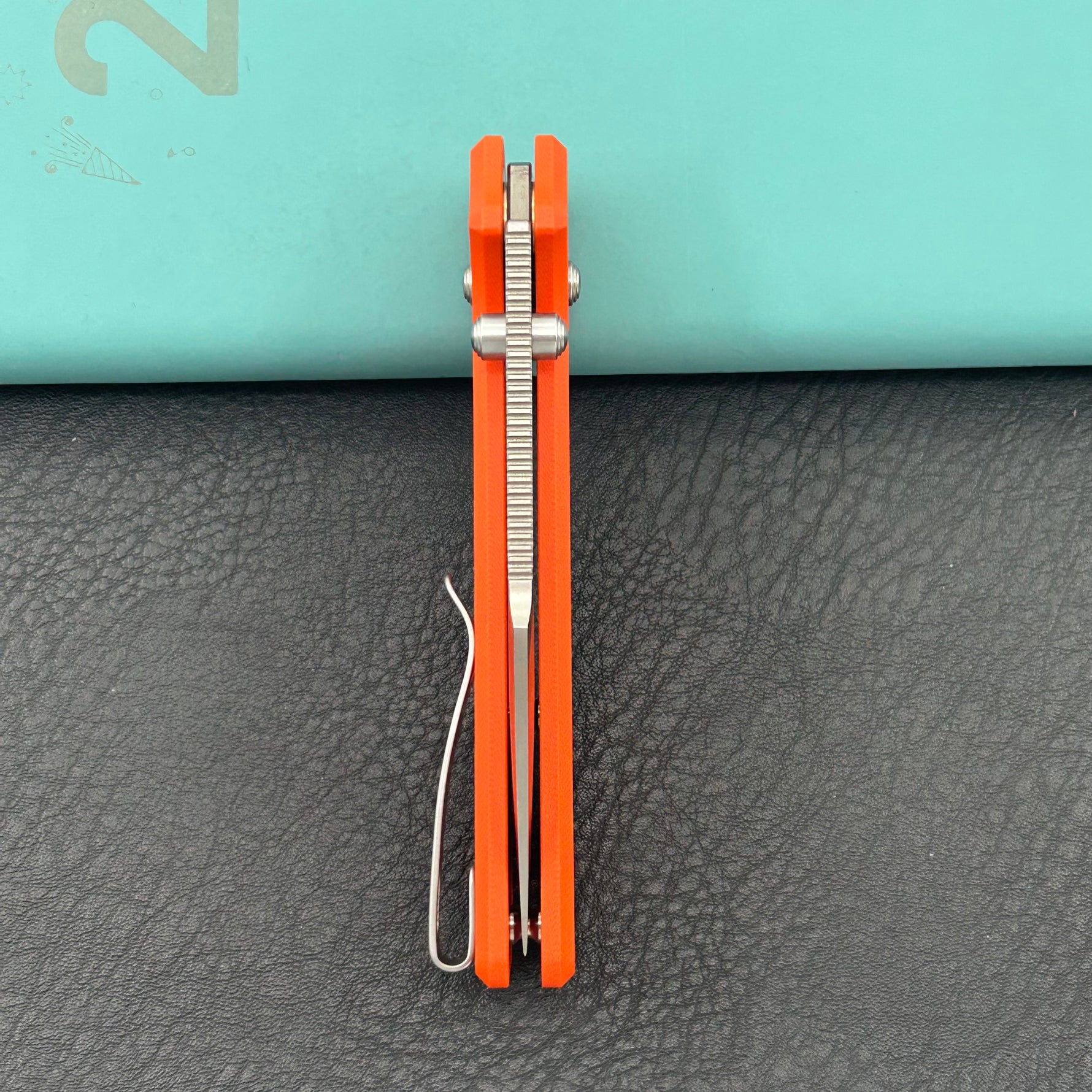 KUBEY Knife KU506B Vector Crossbar Lock Orange  D2 Folding Knife