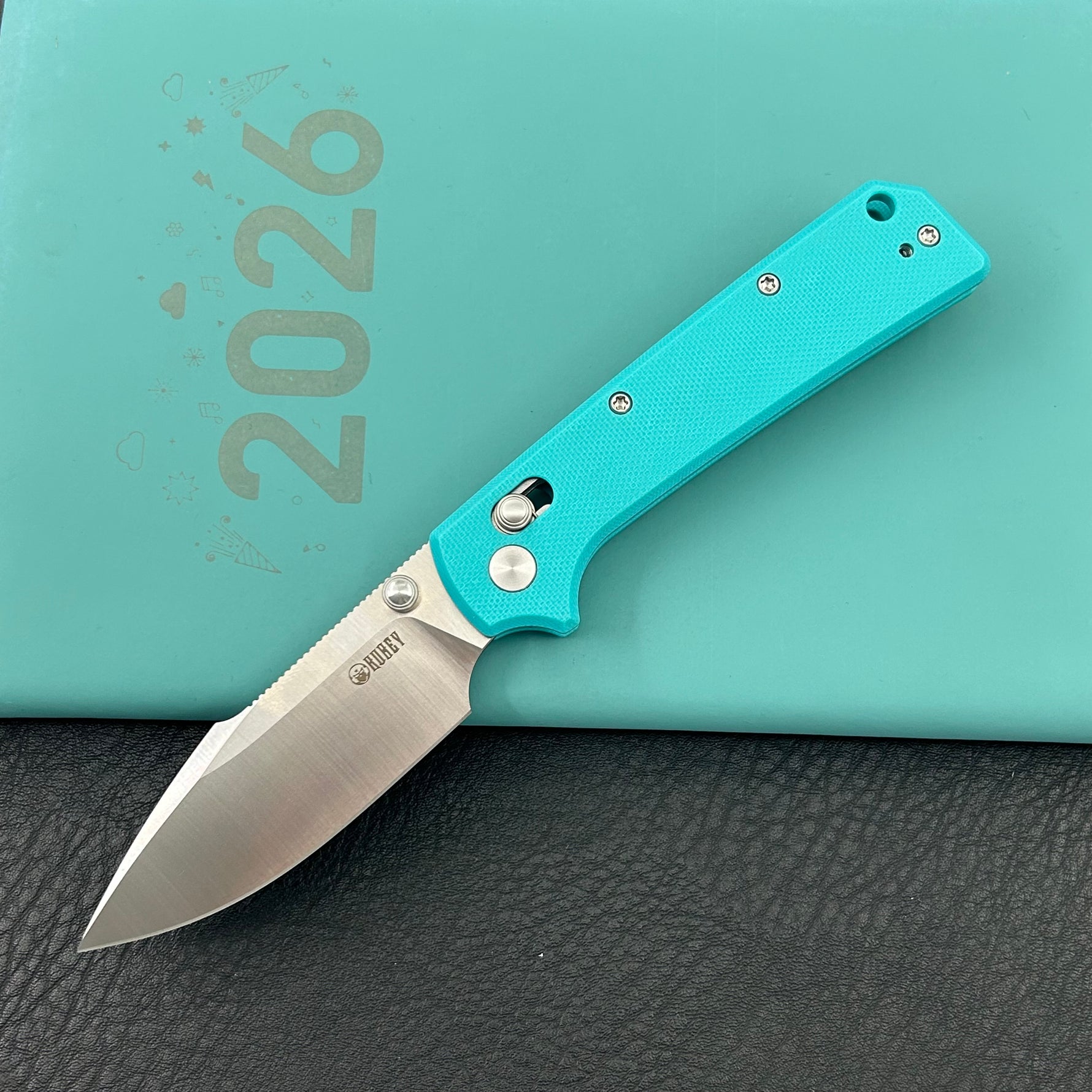 KUBEY Knife KU506C Vector Crossbar Lock Blue  D2 Folding Knife