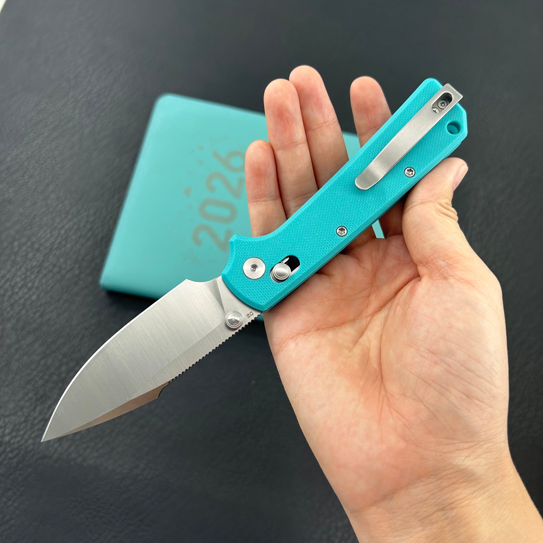 KUBEY Knife KU506C Vector Crossbar Lock Blue  D2 Folding Knife