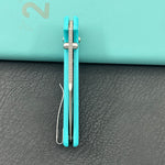 KUBEY Knife KU506C Vector Crossbar Lock Blue  D2 Folding Knife