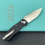 KUBEY Knife KU481A Pebble Crossbar Lock Black  14C28N Folding Knife