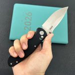KUBEY Knife KU481A Pebble Crossbar Lock Black  14C28N Folding Knife