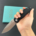 KUBEY Knife KU481A Pebble Crossbar Lock Black  14C28N Folding Knife
