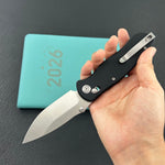 KUBEY Knife KU481A Pebble Crossbar Lock Black  14C28N Folding Knife