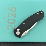 KUBEY Knife KU481A Pebble Crossbar Lock Black  14C28N Folding Knife