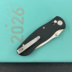 KUBEY Knife KU481A Pebble Crossbar Lock Black  14C28N Folding Knife
