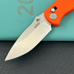KUBEY Knife KU481B Pebble Crossbar Lock Orange  14C28N Folding Knife
