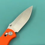 KUBEY Knife KU481B Pebble Crossbar Lock Orange  14C28N Folding Knife