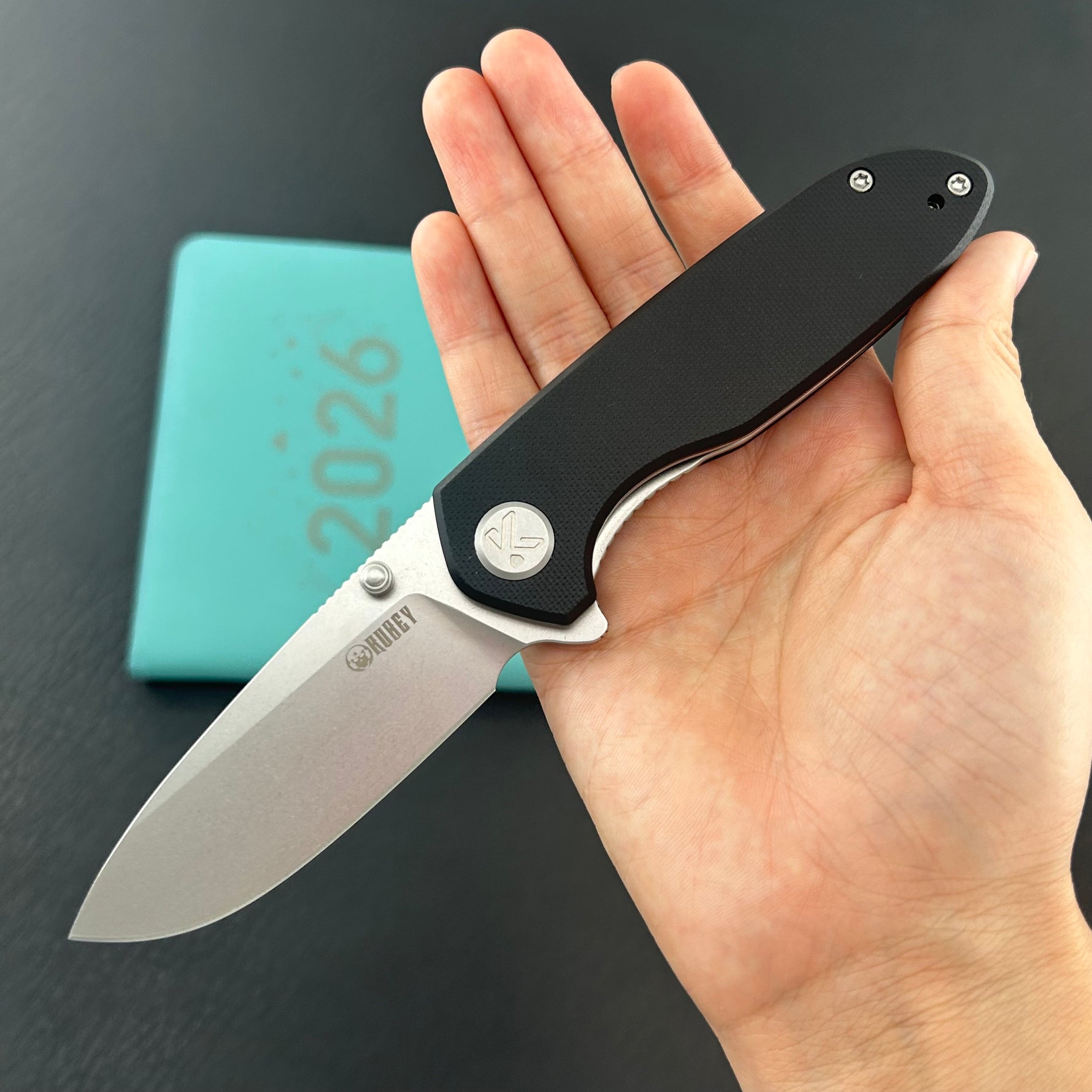 KUBEY Knife Belus Liner Lock Blade KU342H 14C28N Folding Knife