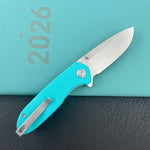 KUBEY Knife KU342J Belus Liner Lock Tiffany Blue  14C28N Folding Knife