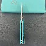 KUBEY Knife KU342J Belus Liner Lock Tiffany Blue  14C28N Folding Knife