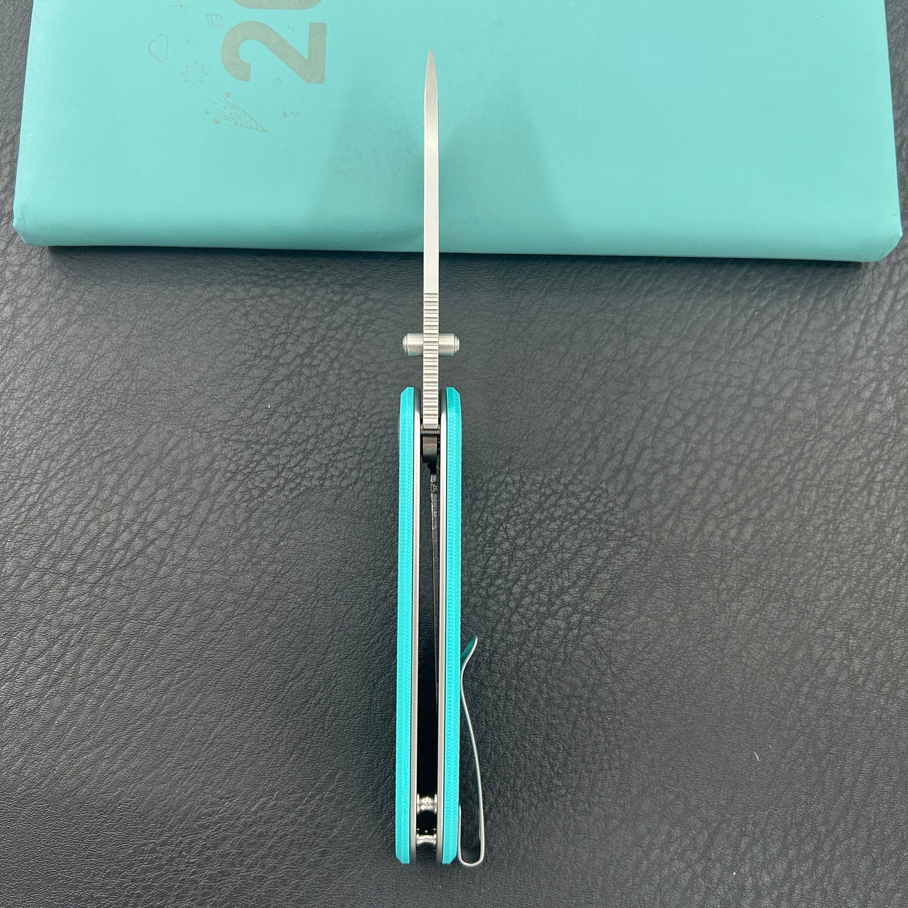 KUBEY Knife KU342J Belus Liner Lock Tiffany Blue  14C28N Folding Knife