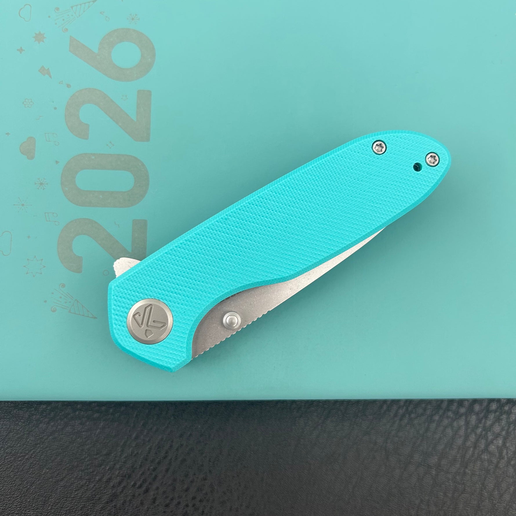 KUBEY Knife KU342J Belus Liner Lock Tiffany Blue  14C28N Folding Knife