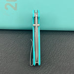 KUBEY Knife KU342J Belus Liner Lock Tiffany Blue  14C28N Folding Knife