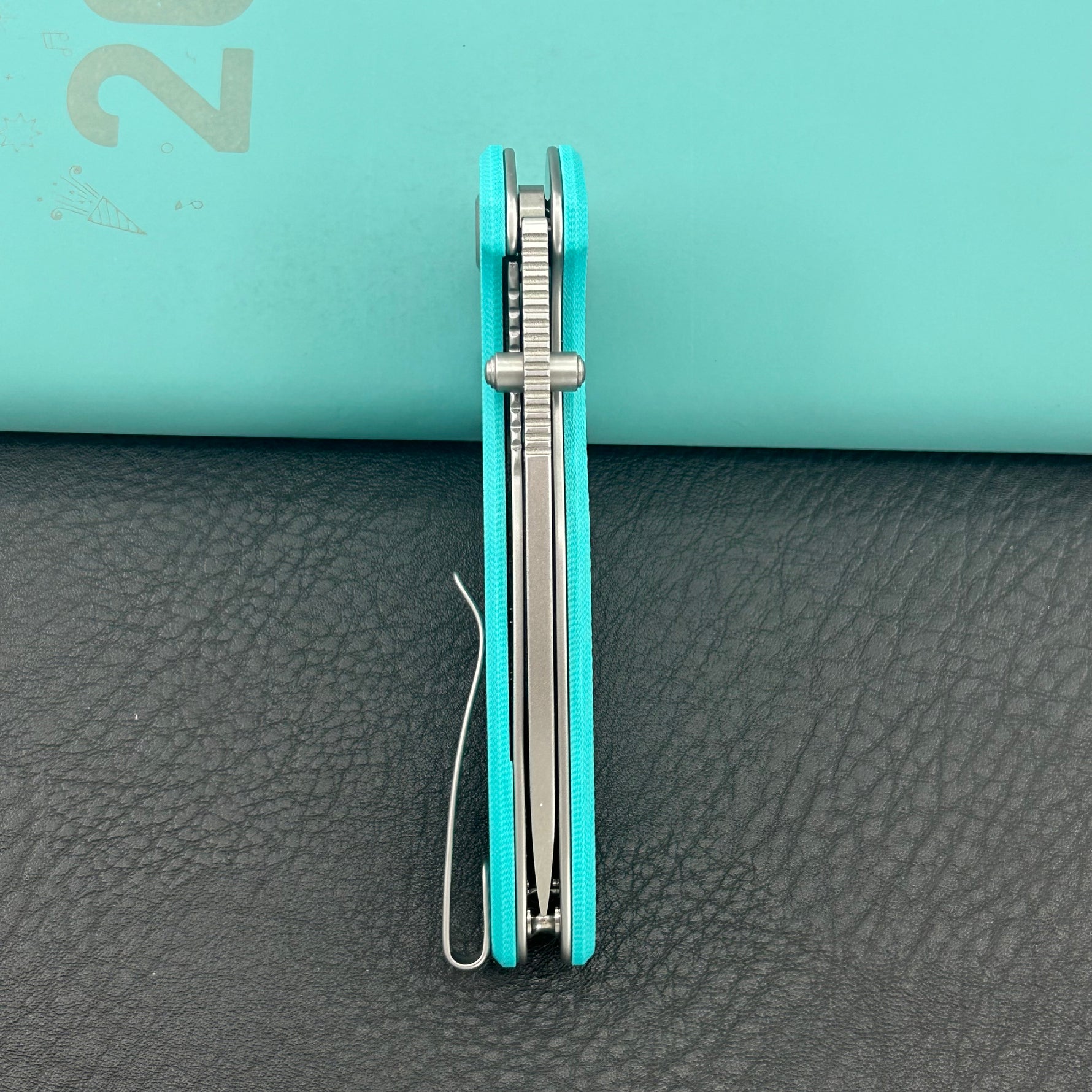 KUBEY Knife KU342J Belus Liner Lock Tiffany Blue  14C28N Folding Knife
