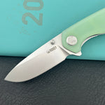 KUBEY Knife Belus Liner Lock Jade KU342I 14C28N Folding Knife